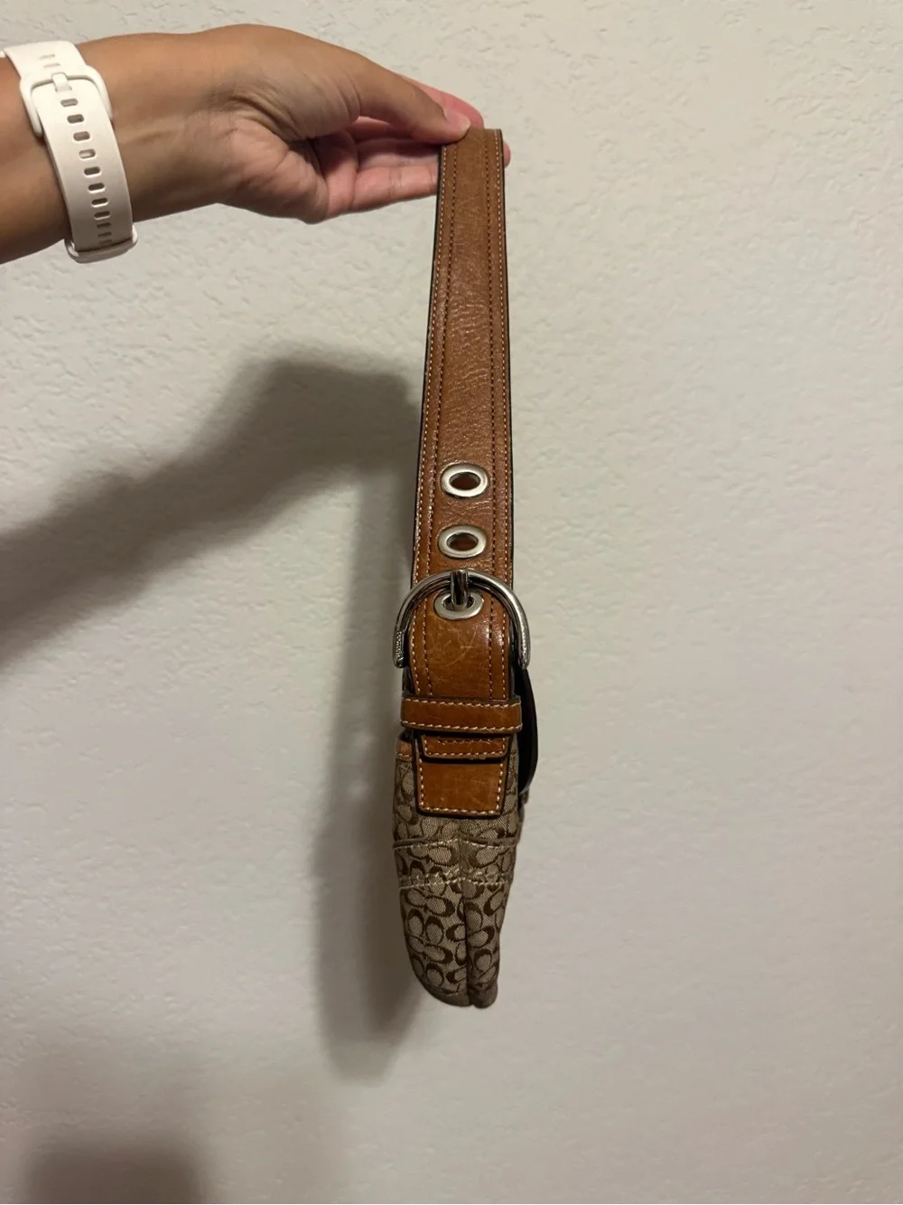 COACH | Vintage SoHo Signature Canvas Buckle shoulder bag | Brown
